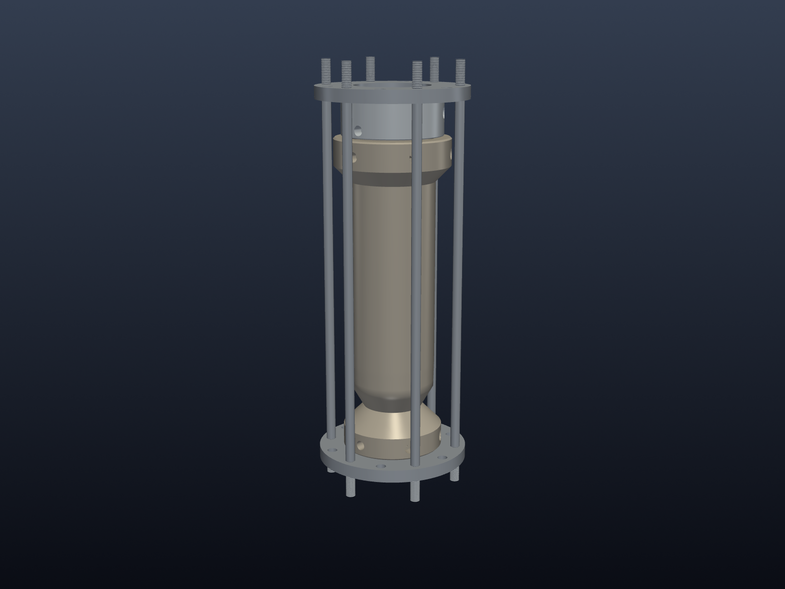 Regeneratively cooled engine render